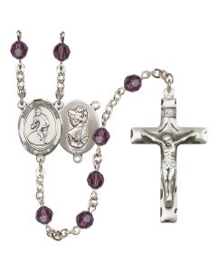 Saint Christopher/Wrestling R9400-8508 6mm Rosary Available in 12 colors