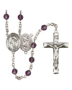 Saint Christopher/Track&Field-Women R9400-8510 6mm Rosary Available in 12 colors