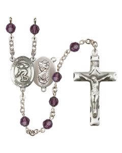 Saint Christopher/Swimming R9400-8511 6mm Rosary Available in 12 colors