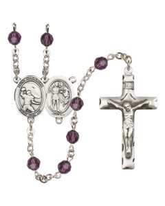Saint Sebastian / Football R9400-8601 6mm Rosary Available in 12 colors