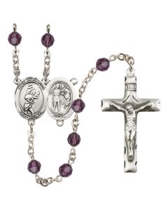 Saint Sebastian/Softball R9400-8607 6mm Rosary Available in 12 colors