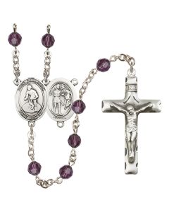 Saint Sebastian/Wrestling R9400-8608 6mm Rosary Available in 12 colors