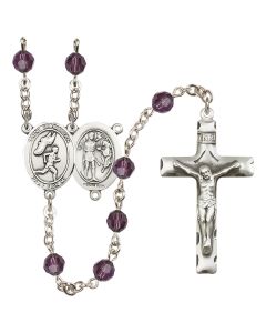 Saint Sebastian /Track&Field-Men R9400-8609 6mm Rosary Available in 12 colors