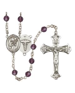 Saint Agatha / Nurse R9401-8003--9 6mm Rosary Available in 12 colors