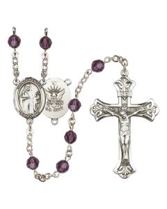Saint Brendan the Navigator/Navy R9401-8018--6 6mm Rosary Available in 12 colors