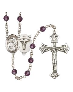 Saint Camillus of Lellis / Nurse R9401-8019--9 6mm Rosary Available in 12 colors