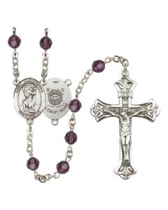 Saint Christopher / Coast Guard R9401-8022--3 6mm Rosary Available in 12 colors
