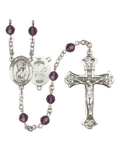 Saint Christopher / Nat'l Guard R9401-8022--5 6mm Rosary Available in 12 colors