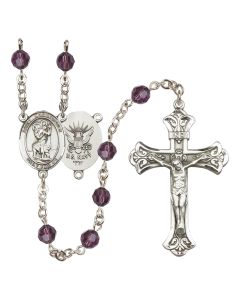 Saint Christopher / Navy R9401-8022--6 6mm Rosary Available in 12 colors