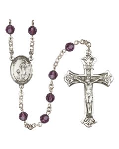 Saint Genesius of Rome R9401-8038 6mm Rosary Available in 12 colors