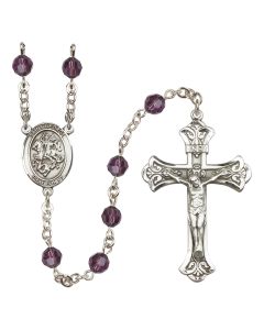 Saint George R9401-8040 6mm Rosary Available in 12 colors
