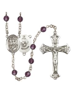 Saint George / Marines R9401-8040--4 6mm Rosary Available in 12 colors