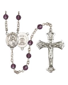Saint Joan of Arc / Air Force R9401-8053--1 6mm Rosary Available in 12 colors