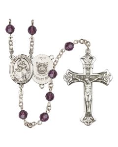 Saint Joan of Arc /Coast Guard R9401-8053--3 6mm Rosary Available in 12 colors