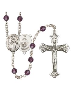 Saint Joan of Arc / Marines R9401-8053--4 6mm Rosary Available in 12 colors