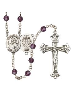 Saint Joan of Arc / Nat'l Guard R9401-8053--5 6mm Rosary Available in 12 colors