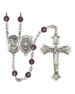 Saint Michael the Archangel/Policeman R9401-8076--13 6mm Rosary Available in 12 colors