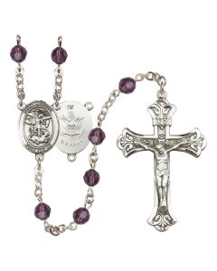 Saint Michael / Army R9401-8076--2 6mm Rosary Available in 12 colors