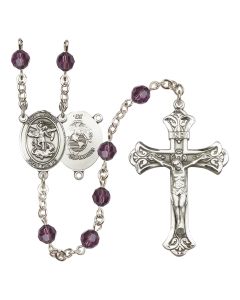 Saint Michael / Marines R9401-8076--4 6mm Rosary Available in 12 colors