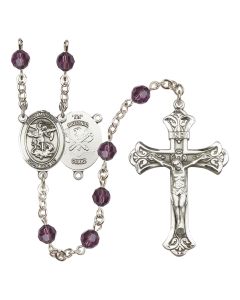 Saint Michael / Nat'l Guard R9401-8076--5 6mm Rosary Available in 12 colors