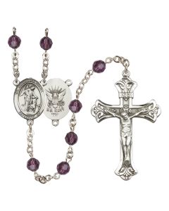 Guardian Angel / Navy R9401-8118--6 6mm Rosary Available in 12 colors
