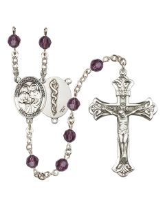 Saints Cosmas & Damian / Doctors R9401-8132--8 6mm Rosary Available in 12 colors