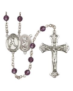 Saint Christopher/Softball R9401-8145 6mm Rosary Available in 12 colors