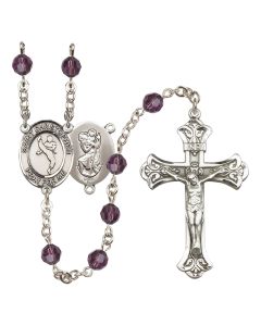 Saint Christopher/Martial Arts R9401-8158 6mm Rosary Available in 12 colors