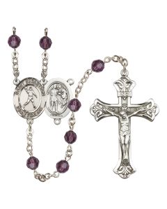 Saint Sebastian/Football R9401-8161 6mm Rosary Available in 12 colors