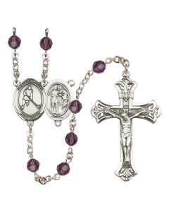 Saint Sebastian/Ice Hockey R9401-8165 6mm Rosary Available in 12 colors