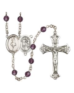Saint Sebastian/Dance R9401-8173 6mm Rosary Available in 12 colors