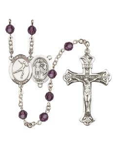 Saint Sebastian/Figure Skating R9401-8177 6mm Rosary Available in 12 colors