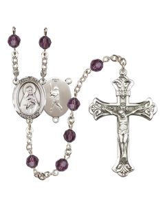 Saint Rita / Baseball R9401-8181 6mm Rosary Available in 12 colors
