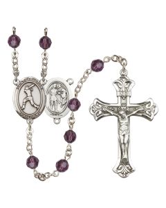 Saint Sebastian / Softball R9401-8183 6mm Rosary Available in 12 colors