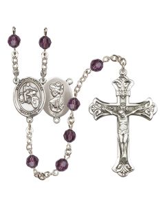 Saint Christopher/Motorcycle R9401-8185 6mm Rosary Available in 12 colors
