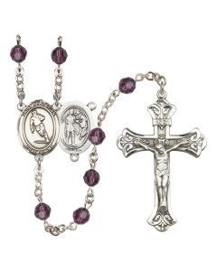 Saint Sebastian / Rugby R9401-8187 6mm Rosary Available in 12 colors