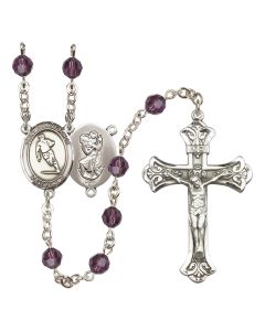 Saint Christopher / Rugby R9401-8194 6mm Rosary Available in 12 colors