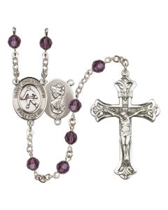 Saint Christopher / Field Hockey R9401-8195 6mm Rosary Available in 12 colors