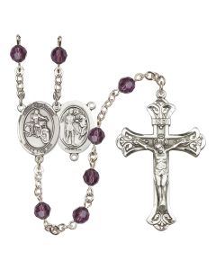 Saint Sebastian / Motorcycle R9401-8197 6mm Rosary Available in 12 colors