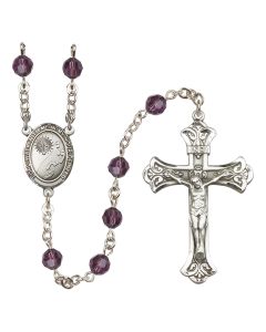 Footprints / Cross R9401-8237 6mm Rosary Available in 12 colors