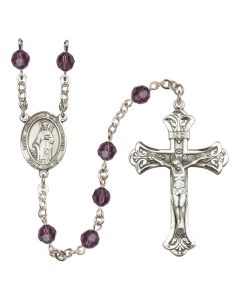Saint Catherine of Alexandria R9401-8343 6mm Rosary Available in 12 colors