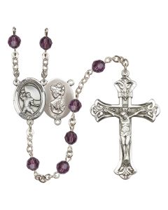 Saint Christopher / Football R9401-8501 6mm Rosary Available in 12 colors