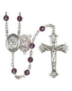 Saint Christopher/Basketball R9401-8502 6mm Rosary Available in 12 colors