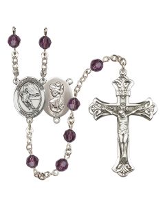 Saint Christopher/Hockey R9401-8504 6mm Rosary Available in 12 colors