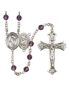 Saint Christopher/Track&Field-Women R9401-8510 6mm Rosary Available in 12 colors