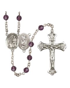 Saint Christopher / Karate R9401-8515 6mm Rosary Available in 12 colors