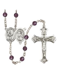 Saint Sebastian / Baseball R9401-8600 6mm Rosary Available in 12 colors