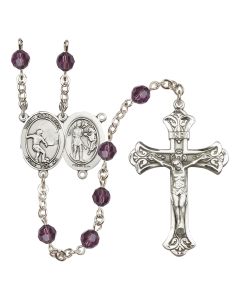Saint Sebastian / Soccer R9401-8603 6mm Rosary Available in 12 colors