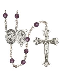 Saint Sebastian / Hockey R9401-8604 6mm Rosary Available in 12 colors