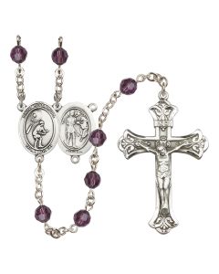 Saint Sebastian / Tennis R9401-8605 6mm Rosary Available in 12 colors